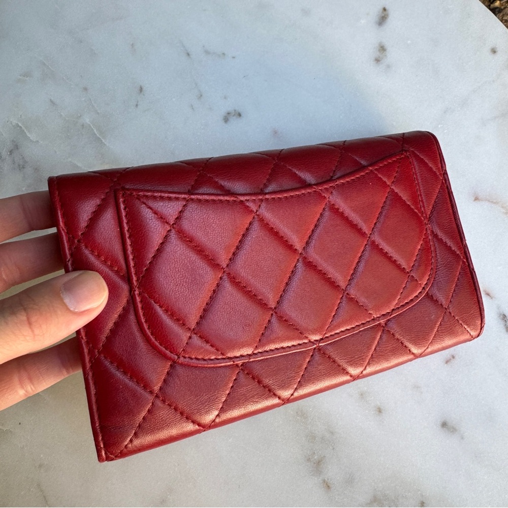 SOLD Chanel Quilted Lambskin Long Wallet - Picture 6 of 16
